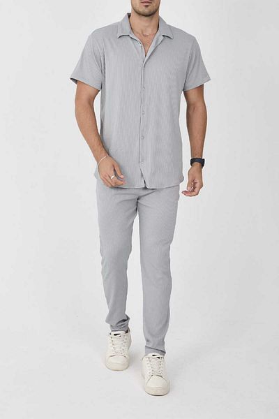 MCZ GİYİM Slim Fit Ottoman Fabric Bottom-Top Men's Set