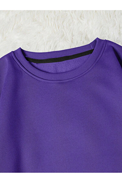 Revasser Unisex Women/Men Never Color Oversize Crew Neck Cotton Sweatshirt