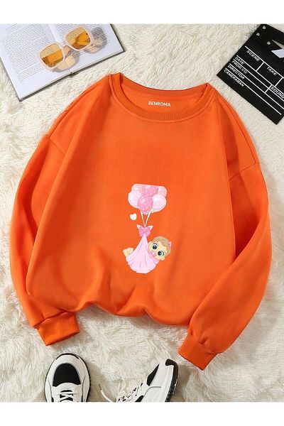 BENROMA Printed Pregnant Sweatshirt