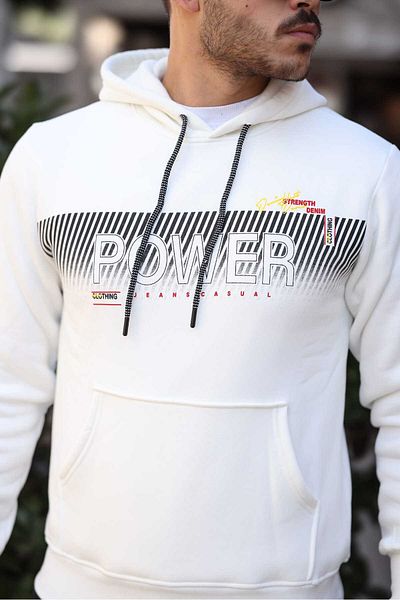MODA Men's Printed Three Threads Winter Dream Sweatshirt- Hoodie
