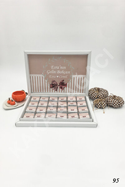 KAKAO AĞACI 70 Adet Karton Kutuda Gelin Bohçası Çikolatası