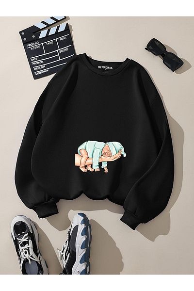 BENROMA Printed Pregnant Sweatshirt