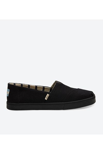Toms حذاء مسطح كاجوال باللون الأسود