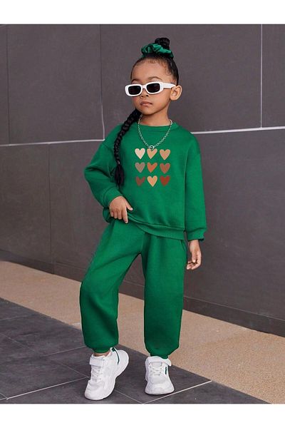 BENROMA Unisex Kids Tracksuit Set - Printed, Oversize Fit
