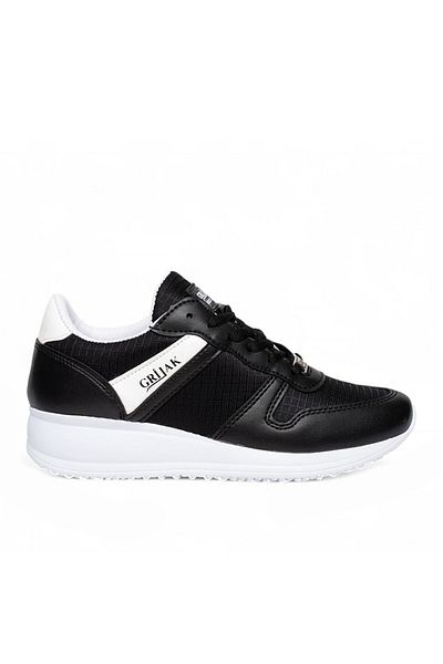 Evojean Pantofi sport ortopedici pentru femei - Confort confortabil, negru/alb, pantofi casual DK17