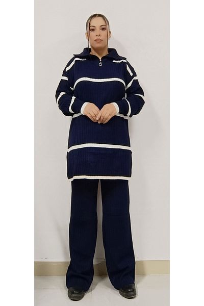 AKŞEN GİYİM Women's Chainsaw Suitable for Wear 38-40-42-44-46 Sizes Standard Trick Bottom Top Pants Suit