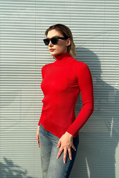 ModaPlaza Pulover de pescar cu nervuri pentru femei 5611