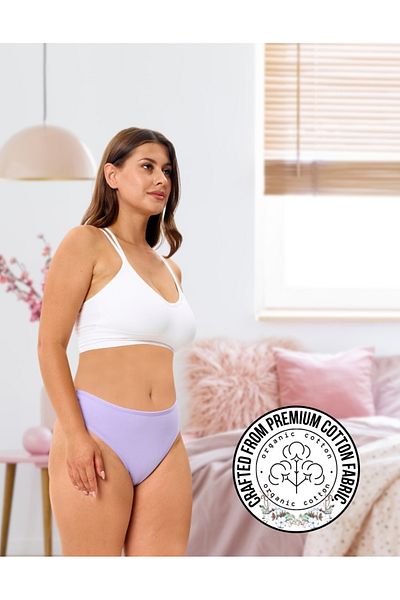ALYA UNDERWEAR Βαμβακερό στρινγκ κιλότ μεγάλου μεγέθους - Πακέτο 5 πολύχρωμων στρινγκ μεγάλου μεγέθους