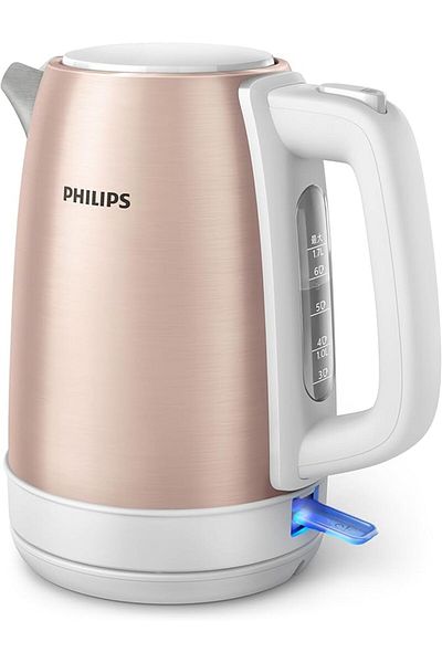 Philips غلاية كهربائية سعة 1.7 لتر - ستانلس ستيل - وردي - HD9350/96