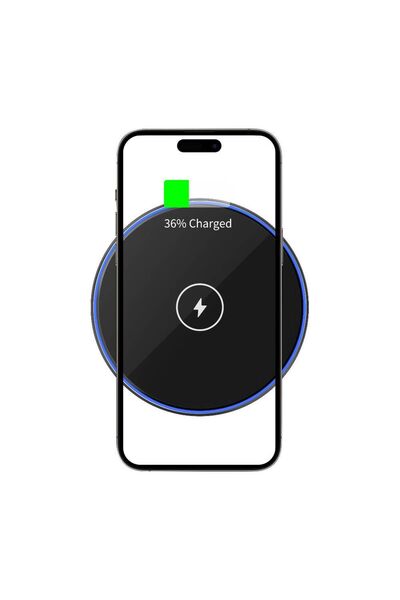 WIWU Masaüstü Wireless Şarj Aleti Wiwu Wi-W012 Quantus 15W Hızlı Şarj Özellikli Beyaz