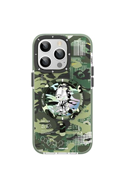 Youngkit Apple Iphone 14 Pro Max Kılıf Magsafe Şarj Özellikli Kamuflaj Serisi...