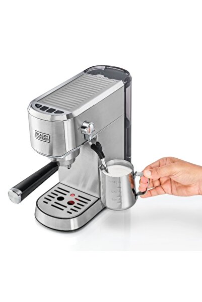 Black&Decker ماكينة صنع قهوة اسبريسو احترافية بقوة 1450 واط وسعة 1 لتر ECM150-B5