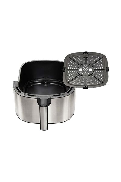 Hamilton Beach 1700W Digital Air Fryer with Non-Stick Basket Silver and Dark Grey 5.6 Liter 35075-ME