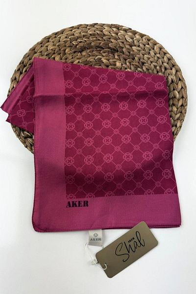 Aker Eșarfă moale Monogram 1090500-993 Monogram FUCHSIA