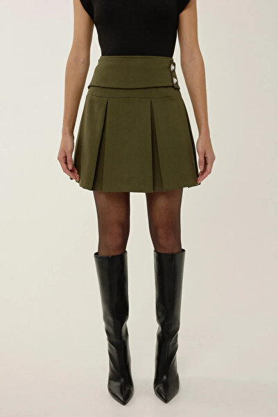 Hiccup Pearl Detailed Pleated Mini Skirt