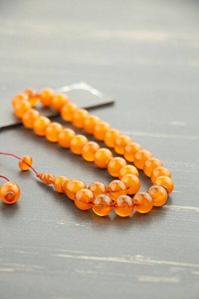 Tesbih Otağı Handmade Ottoman 10 mm Clamping Amber Prayer Beads - Master Workmanship