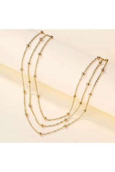 derokas 316 L High-End Steel Triple Set Elegant Stylish Trend Necklace 35 cm 40 cm 45 cm