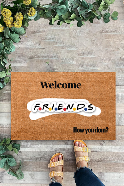 KARMAT Φίλοι, καλώς ήρθατε, Πατάκι πόρτας εσωτερικού και εξωτερικού χώρου, δι...