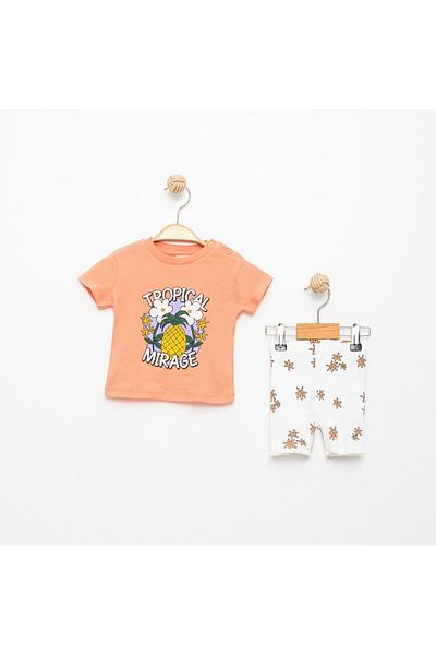 Divonette White Tropical Baby Girl 2 Piece Set