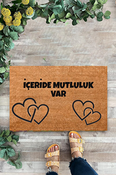 KARMAT Fericirea este înăuntru, Covoraș tematic pentru ușă, Covoraș decorativ...