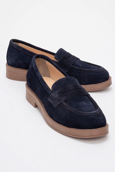 LuviShoes Γυναικεία Loafer Παπούτσια από γνήσιο δέρμα PLINE Laci Suede