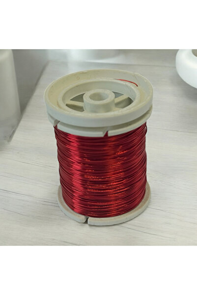gürbüz filografi سلك تصوير باللون الأحمر مقاس 0.30 مم (30 جم - 50 مترًا).