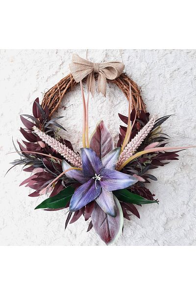 Lotus Hediye Wet Lily Door Ornament Wreath