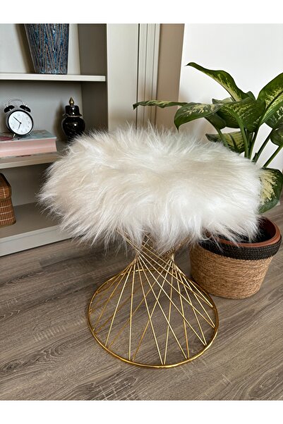 carvera mobilya Pelüş Puf Gold Pota Puf