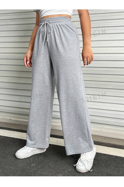 yx yustex sport Pantaloni de trening pentru femei, gri, largi, cu croială lej...