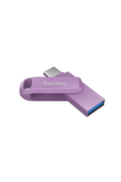 SanDisk محرك أقراص مزدوج للغاية بسعة 512 جيجابايت - ذاكرة فلاش USB من النوع C Lavender SDDDC3-512G-G46L