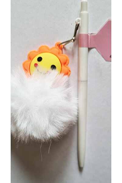 Modellino Gülen Güneş Maskot Anahtarlık Ponponlu 07 Uçlu Versatil Kalem