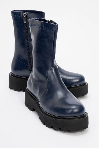 LuviShoes Γυναικείες μπότες RUSH Navy Blue