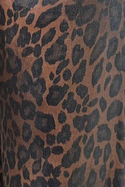 Kubos Moda Wide Leg Leopard Satin Trousers