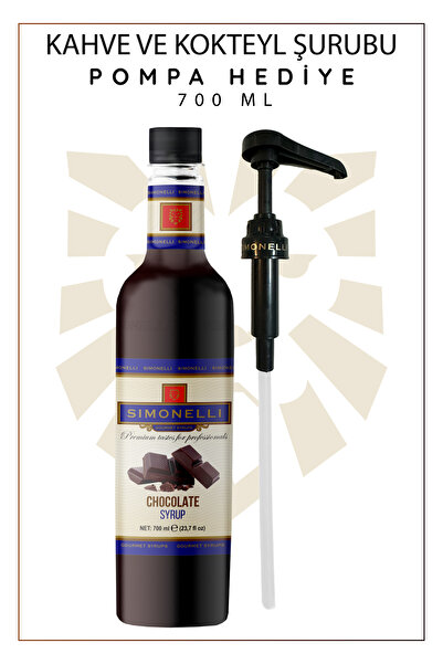 Simonelli Kahve Ve Kokteyl Şurubu Karamel Aromalı Çikolata Aromalı 700 ml Pompa