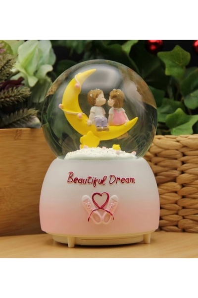 Showparty Kar Küresi Kurmalı Büyük Boy Aydaki Aşıklar