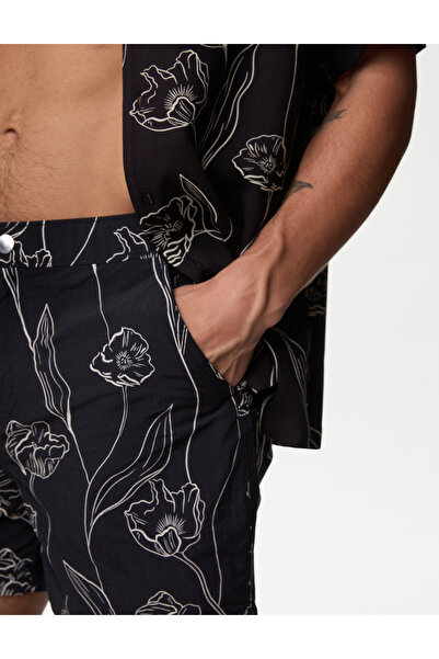 Marks & Spencer Çiçek Desenli Quick Dry Deniz Şortu