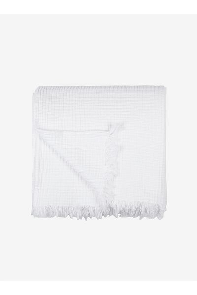 Barine Cocoon 4 Layer Muslin Bedspread Pique White 200x220