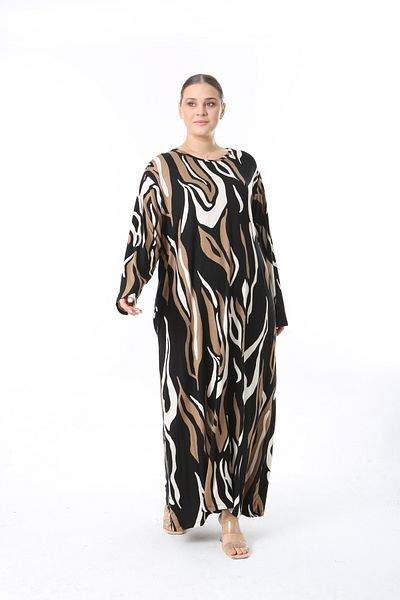 XL Modam Women's Multicolor Patterned Large Size Dress