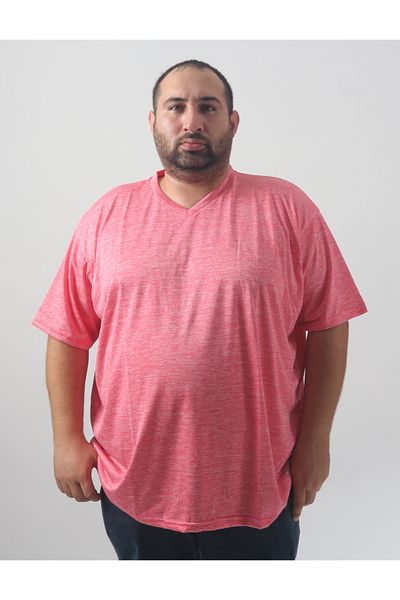 rood Μπλουζάκι Unisex Plus Size V-Neck