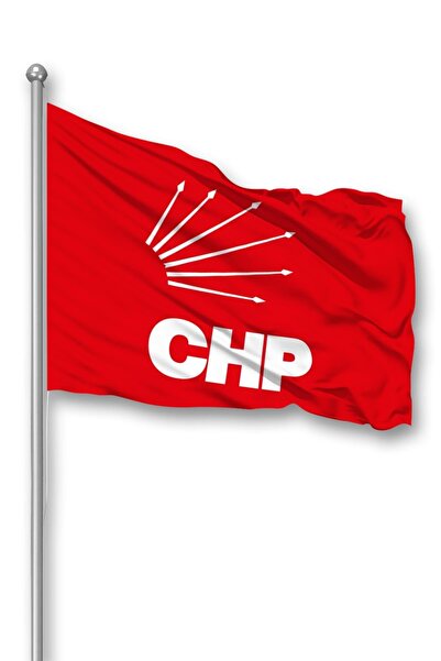 Bilsan CHP Parti Bayrağı 150x225 cm 1. Kalite Raşel Kumaş