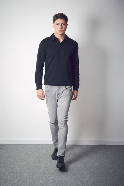 Fulla Moda Ίσιο τζιν παντελόνι με φερμουάρ