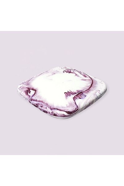N NOXXO Set of 2 Concrete Coasters - Handmade Lilac, Elegance of Concrete
