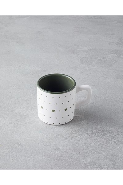 English Home Σετ φλιτζάνι καφέ Remixy Ceramic Green - 110 ml Σετ των 2