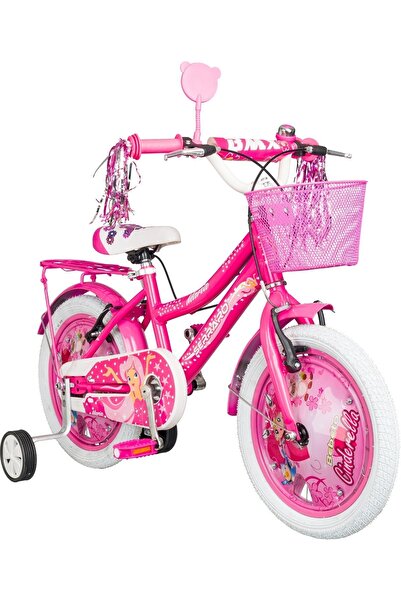 Serraro 16 Jant Çocuk Bisikleti Pembe Çamurluk Ve Sepetli Bagajlı Lüks Model