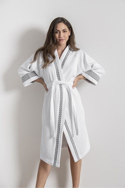 Gül Güler Anthracite Embroidered Bathrobe Patty