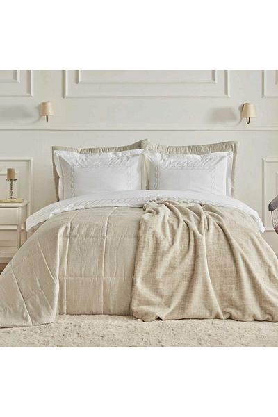 Karaca Home Bride Coll Daphne 10-teiliges Hochzeitsett Ecru
