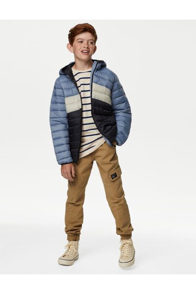 Marks & Spencer Stormwear™ Kapüşonlu Puffer Şişme Mont (6-16 Yaş)
