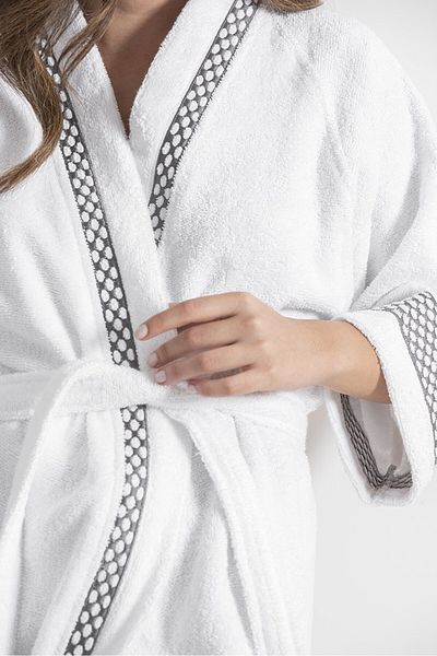 Gül Güler Anthracite Embroidered Bathrobe Patty