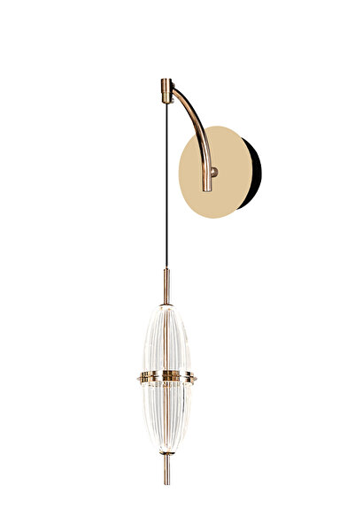 Apliqa Liona 10 Watt Kristalli Gold Modern Yatak Başı Salon Led Led Aplik