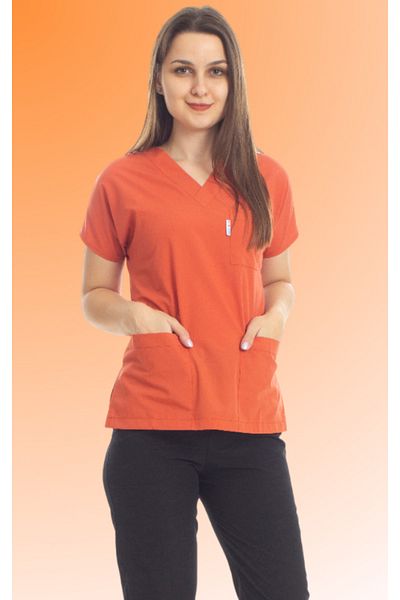 Simirna Üniforma Top Tile Bottom Black Terrycotton Surgical Doctor Nurse Spa Veterinary Dentist Uniform Suit